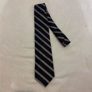 Brooks Brothers Navy and White Striped Tie